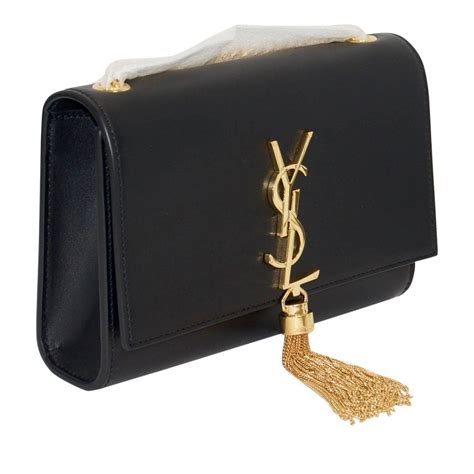 ysl black bag with black tassel|ysl kate small chain bag.